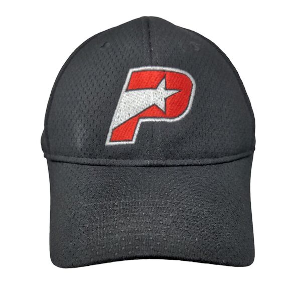 P Star Initial Fitted Hat Black AL/XL Lightweight Embroidered Augusta Sportswear - Picture 1 of 7